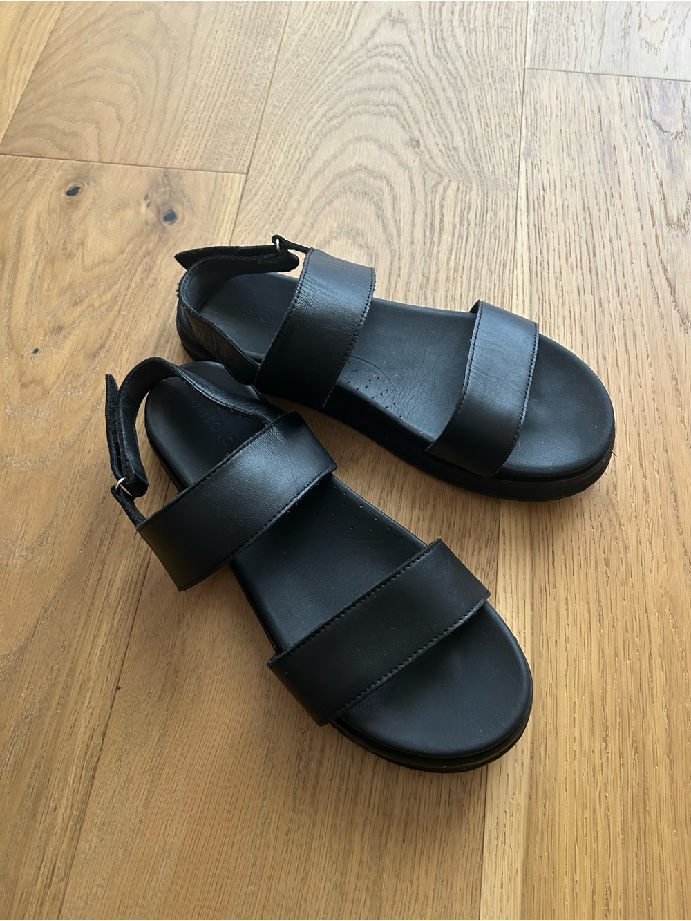 Nisolo Women's Go-To Platform 2.0 Sandals, Black Leather, Sz 8.5